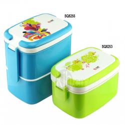 長方型手提飯盒、雙層