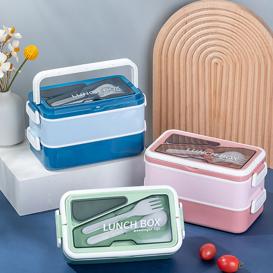 角形單層/雙層飯盒(塑